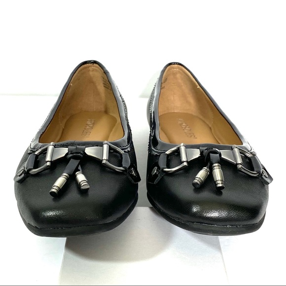 🏝 NWT Aeropostale Mint Jule Black Ballet Flat Womens Size 7 - Picture 6 of 13